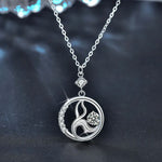 S925 Sterling Silver Moissanite Mermaid Bubble Pendant Necklace