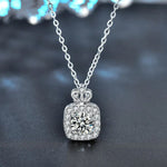 S925 Sterling Silver Moissanite Perfume Bottle Pendant Necklace