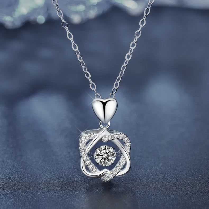 S925 Sterling Silver Moissanite Eight Awn Star Pendant Necklace