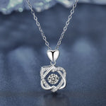 S925 Sterling Silver Moissanite Eight Awn Star Pendant Necklace