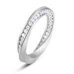 S925 Sterling Silver Twist Zircon Inlaid Ring