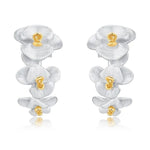 S925 Sterling Silver Vintage Orchid Earrings