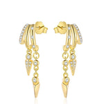 S925 Sterling Silver Zircon Stud Earrings (Ear tips not included)