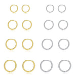 Plain S925 Sterling Silver Hoop Earrings