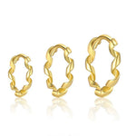 S925 Sterling Silver Round Hoop Earrings(A pair)