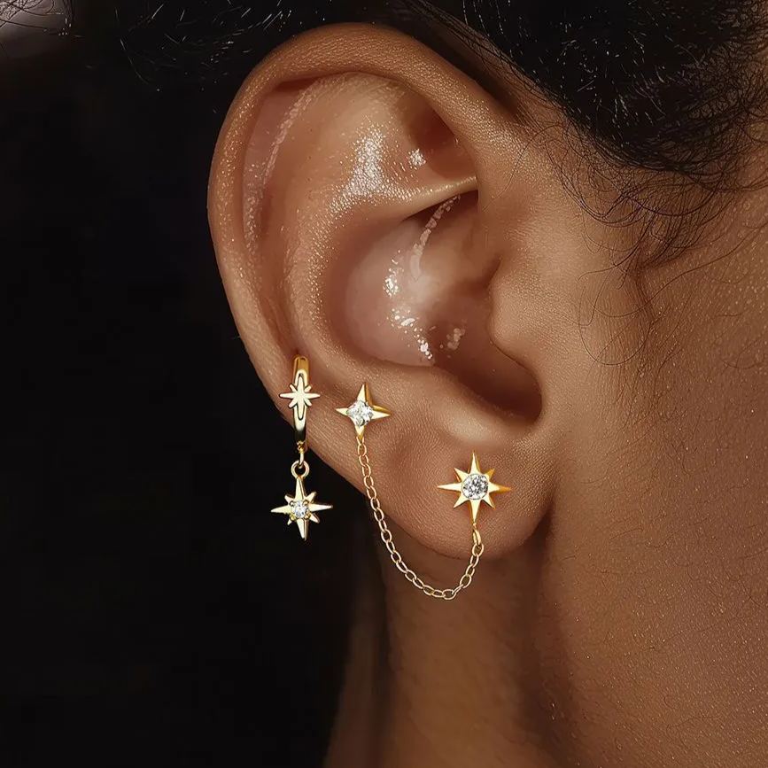 S925 Sterling Silver Zircon Stud Earrings(Single unit)