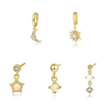 S925 Sterling Silver Earrings Set with Zirconia(A pair)
