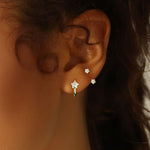 S925 Sterling Silver Zircon Stud Earrings(Single unit)