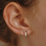 S925 Sterling Silver Geometric Earrings with Zirconia(Single unit)