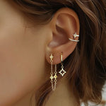 S925 sterling silver stud earrings with cubic zirconia(Single unit)