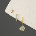 S925 Sterling Silver Micro-set Zircon Stud Earrings(A pair)