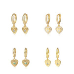 S925 Sterling Silver Heart-Shaped Zircon Earrings