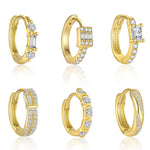 S925 Sterling Silver Square Zircon Earrings(Single unit)
