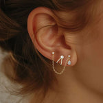 S925 Sterling Silver Heart-Shaped Stud Earrings with Zirconia