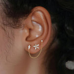 S925 Sterling Silver Heart-Shaped Stud Earrings with Zirconia