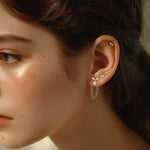 S925 Sterling Silver Flat-Top Stud Earrings with Zirconia(Single unit)