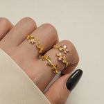 S925 Sterling Silver Open Ring with Colorful Sparkling Zirconia