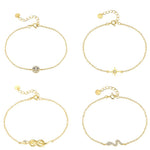 S925 Sterling Silver Bracelet Set with Zirconia