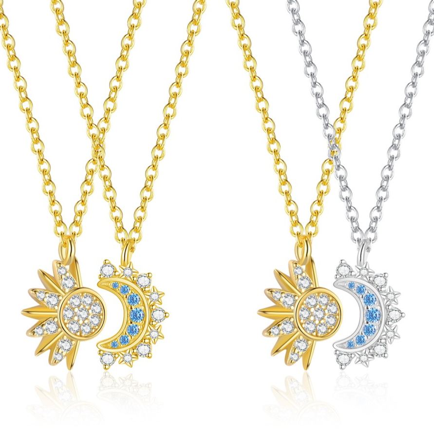 S925 Sterling Silver Sparkling Zircon Necklace