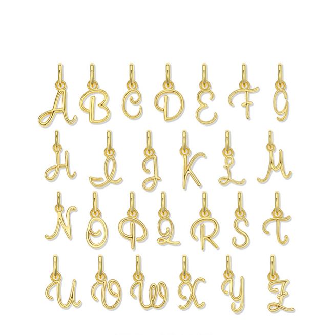 925 Sterling Silver Letter Pendant
