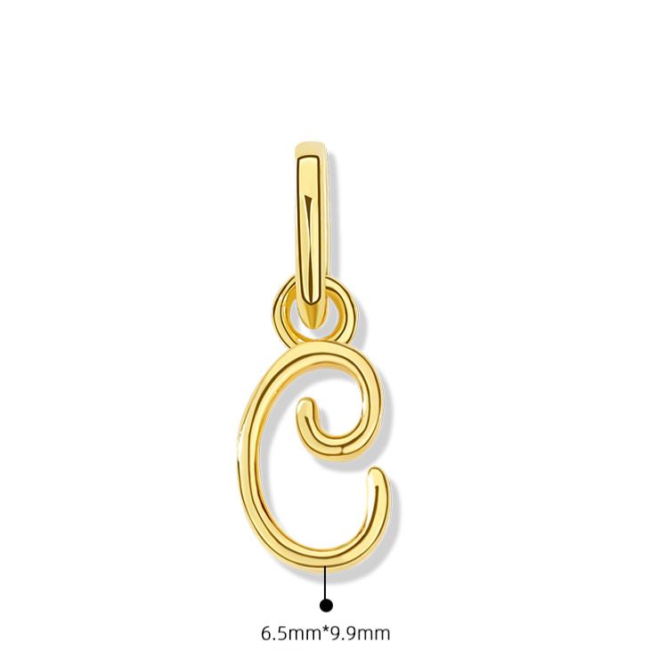 925 Sterling Silver Letter Pendant