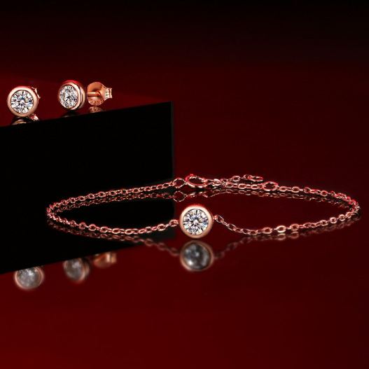 S925 Sterling Silver Moissanite "Sensing Bubbles" Bracelet