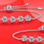 S925 Silver Moissanite Bracelet with Dreamy Hues