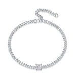 925 Silver Moissanite Cuban Link Bracelet