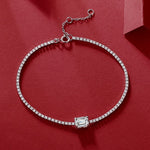 S925 Silver Aurora Moissanite Bracelet