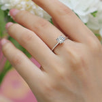 S925 Silver Moissanite Solid-Band Ring