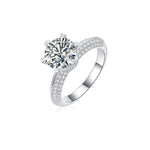 S925 Silver Moissanite Solid-Band Ring