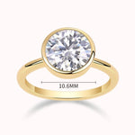 S925 Silver Gold-Plated Moissanite Ring