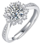 S925 Silver Icy Moissanite Ring