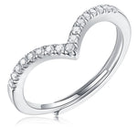 S925 Sterling Silver Moissanite Crown Adjustable Ring