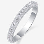 S925 Sterling Silver "Midsummer Years" Moissanite Solid-Band Ring