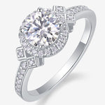 S925 Silver Moissanite Ring