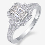 S925 Silver Moissanite Ring