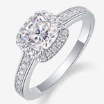 925 Sterling Silver Statement Moissanite Ring