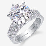 S925 Silver Stackable Moissanite Ring