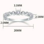 S925 Silver Moissanite Solid Band Ring