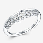 S925 Silver Crown Ring Fully Paved with Moissanite