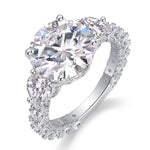 S925 Sterling Silver Ring with Moissanite