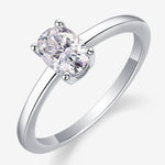 S925 Silver Ring with Fancy-Cut Moissanite
