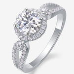 S925 Silver Oval Moissanite Ring