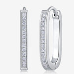 S925 Silver "State of Mind" Moissanite Hoop Earrings