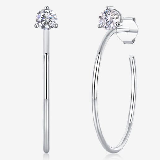 S925 Silver "Graceful Afternoon" Moissanite Earrings