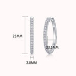 S925 Sterling Silver Moissanite Large Hoop Earrings