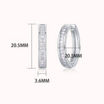 S925 Sterling Silver Moissanite Large Hoop Earrings