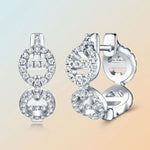 S925 Silver DNA Moissanite Huggie Earrings