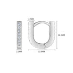 S925 Sterling Silver U-Shaped Moissanite Earrings